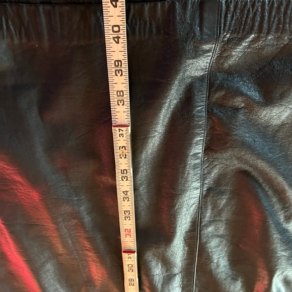 Blue and Black Leather Dress, - Picture 5 of 6